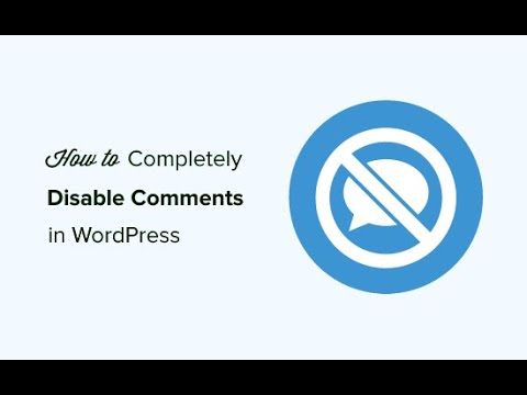 Disable Turn off comments on your WordPress website