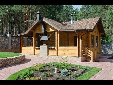 БАНЯ с БЕСЕДКОЙ под одной крышей на дачном участке. Лучшие проекты