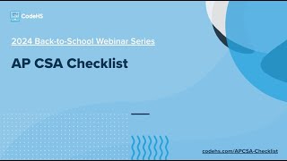 AP CSA Course Checklist thumbnail