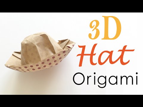 3d Origami Paper Hat Tutorial - Origami Kawaii〔#093〕
