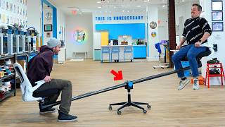 I Turned These Office Chairs Into a Seesaw for Adults