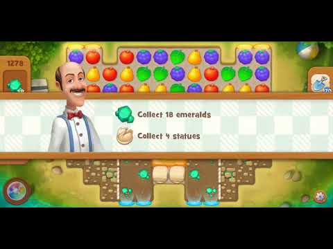 Gardenscapes Level 1278 Walkthrough "No Boosters Used"