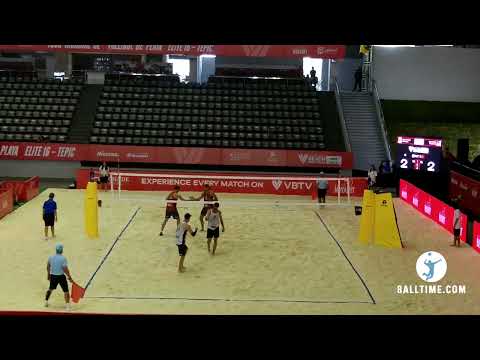 George/Andre BRA 2x0 Luini/Penninga NED (21-18, 21-18)