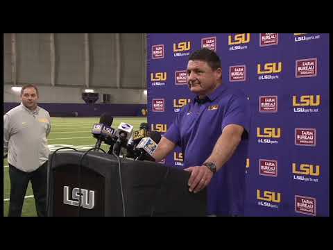 Video: Ed Orgeron's Post-Practice Press Conference On Thursday