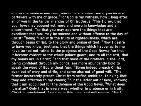 The Holy Bible - Philippians Chapter 1 (World English Translation)