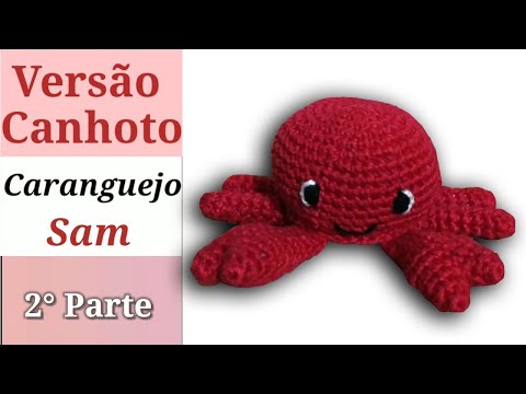 Versão Canhoto 2 - Caranguejo -  Amigurumi Crochê