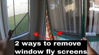 How to remove and install fly screens