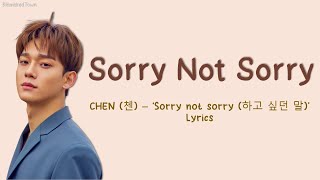 CHEN (첸) – ‘Sorry not sorry (하고 싶던 말)’ Lyrics