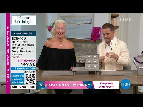 Heidi Daus Initial Reaction 18" Pav Drop Necklace