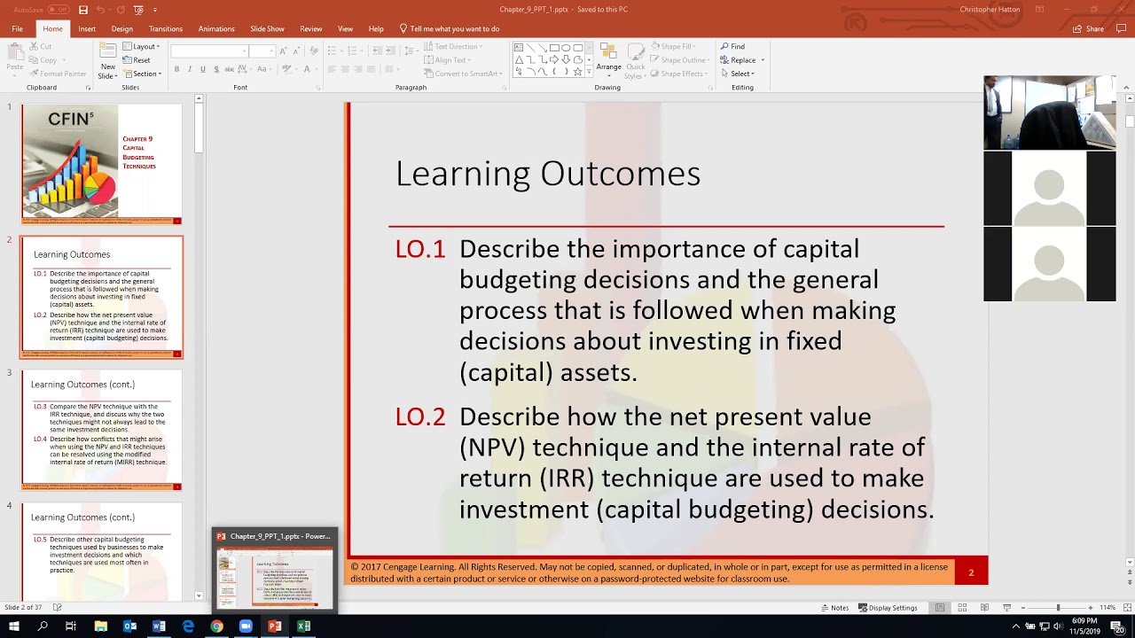 Chapter 9 - Capital Budgeting Techniques