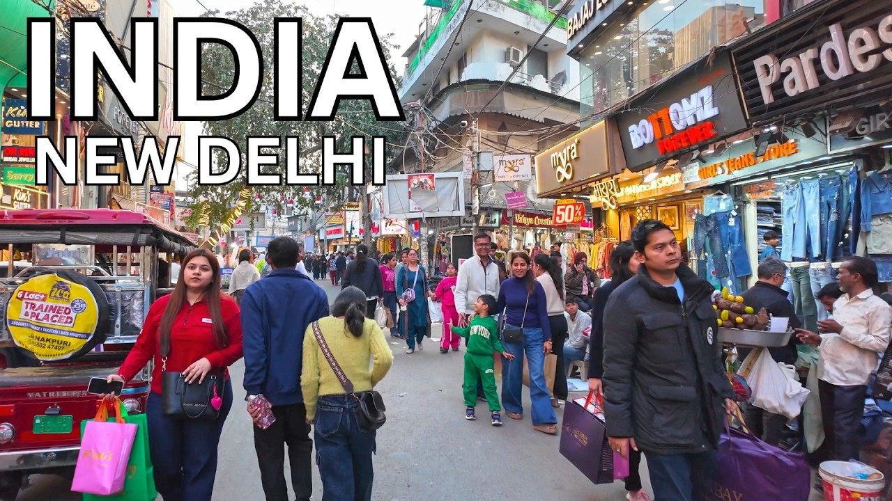 Immersive street-level walking tour through Delhi (Market 5), India, showcasing authentic urban landscapes, local architecture, and the vibrant atmosphere of the city's neighborhoods