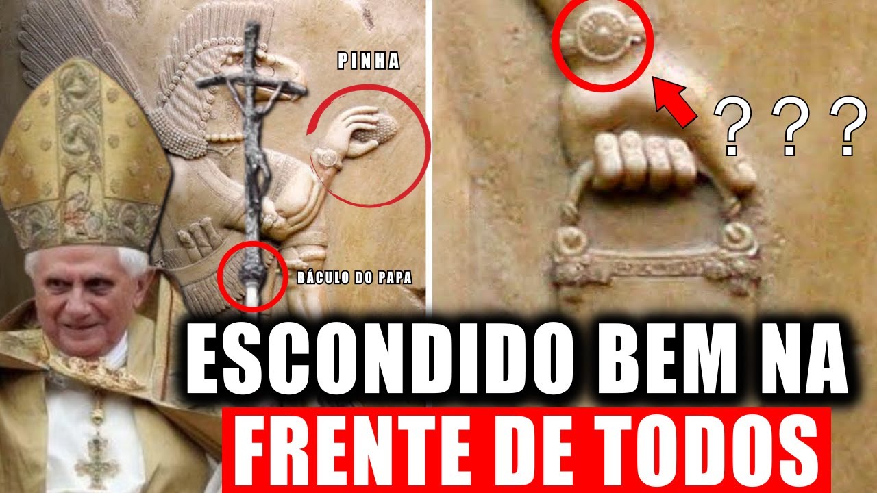 ISSO GUARDA UM SEGREDO TERRIVEL- O Que os Misteriosos Símbolos da Pinha e da Bolsa Significam