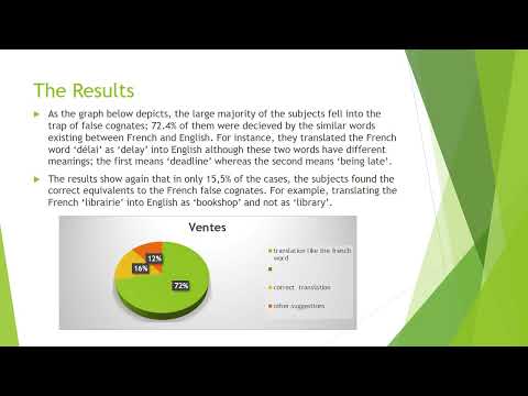 The Problem of Translating False Cognates from French into English: The Case of Fourth-Year ...