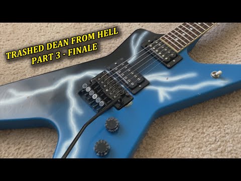 FIXING A HORRIBLE RELIC JOB - DEAN FROM HELL - PART 3 | Installing Hardware, Restring, & Setup