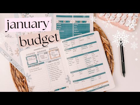 ❄️ January Budget | Erin Condren | Petite Budget Book | Cash Envelopes | Sinking Funds