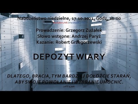 Nabożeństwo niedzielne  - 17.10.2021 - LIVE