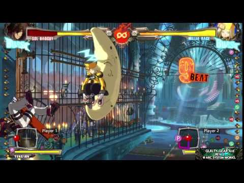 [GGXrdR2 Millia] Bad Moon knockdown (pin)