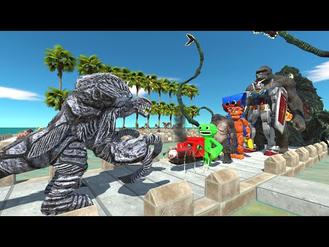 Orga vs Biollante COCONUT DEATH RUN - Animal Revolt Battle Simulator