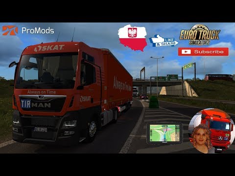 Euro Truck Simulator 2 (1.35) Tour Of Poland Promods map v2.41 MAN TGX e6 + DLC's & Mods