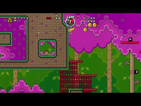 Super Mario Bros. X (SMBX2) Beta 5.2 Custom Level - Chartreux Cherry Forest
