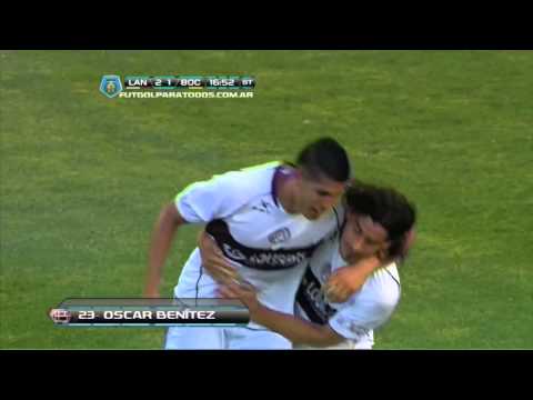Gol de Benítez. Lanús 2 - Boca 1. Fecha 18. Torneo Inicial 2013. Fútbol Para Todos
