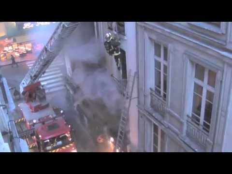 Paris Firemen Rescue Eight Parisians from Fiery Inferno on Rue de la Huchette