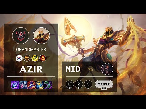 Azir Mid vs Lucian - KR Grandmaster Patch 11.14