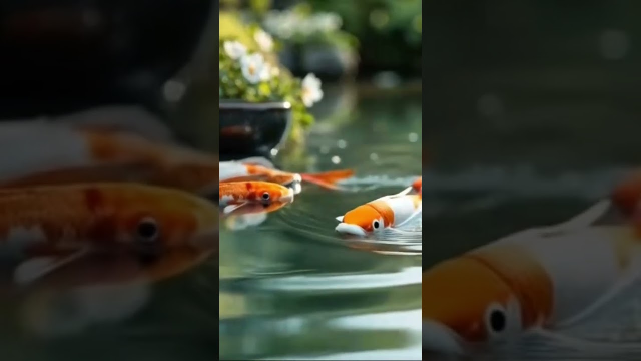 Японский сад спокойствия: медитация с водой и коими. #meditation #motivation #relaxing #shortvideo