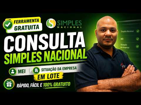 Consulta Optante pelo SIMPLES NACIONAL,MEI e SITUAÇÃO da empresa em LOTE 100% GRATUITA