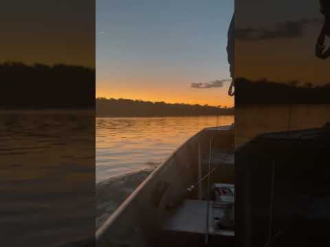 Entardecer de pesca no Rio Teles Pires Carlinda-MT #lake #carretesdepesca #fishing #nature #brazil