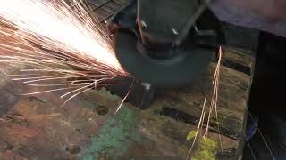 Rough grinding butt welds and corner joints with quarter inch hard disk