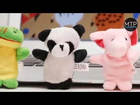 MyTrendyPhone / Mini Dyr Plysj Fingerdukker for Barn - 10 Stk.