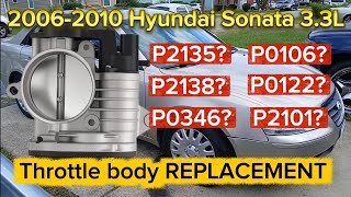 2006-2010 Hyundai Sonata 3.3L Throttle body REPLACEMENT