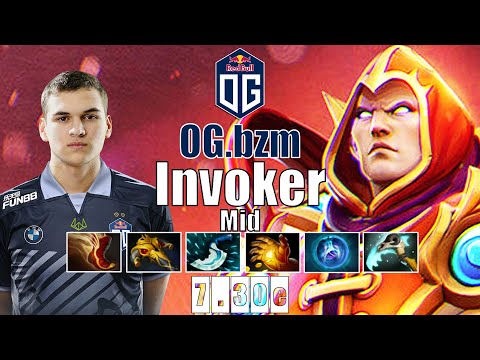 Invoker Mid | OG.bzm | OG 16YO NEW MID INVOKER SUPER SCARY 18 KILLS | 7.30e Gameplay Highlights