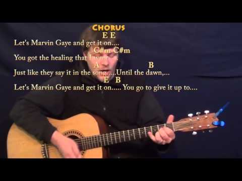 Marvin Gaye (Charlie Puth) Guitar Cover Lesson in E with Chords/Lyrics