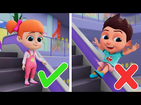 Escalator Safety for Kids 🚸 | Superhero Baby Teaches Safety Rules | Educational Videos For Kids!