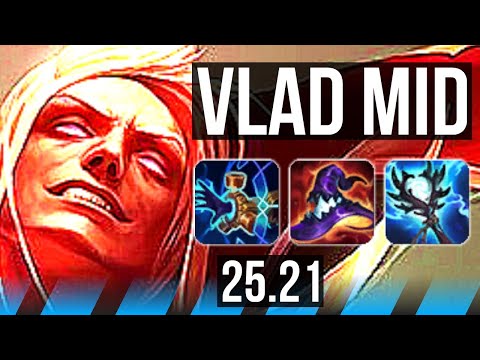 VLADIMIR vs AKALI (MID) | 70% winrate, Legendary | KR Grandmaster | 25.21