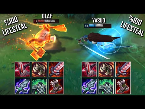 LIFESTEAL OLAF vs LIFESTEAL YASUO FULL BUILD FIGHTS & Best Moments!
