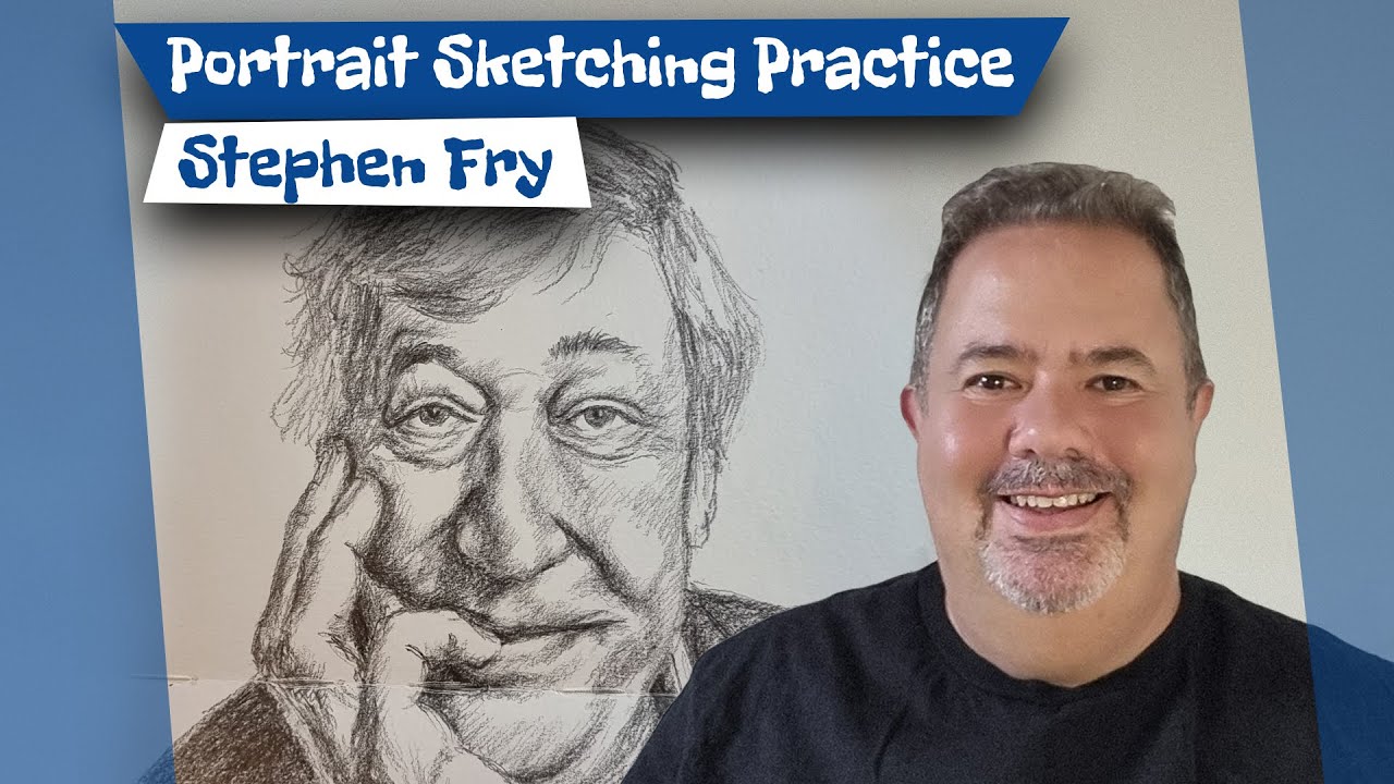 Portrait Sketching Practice   Stephen Fry