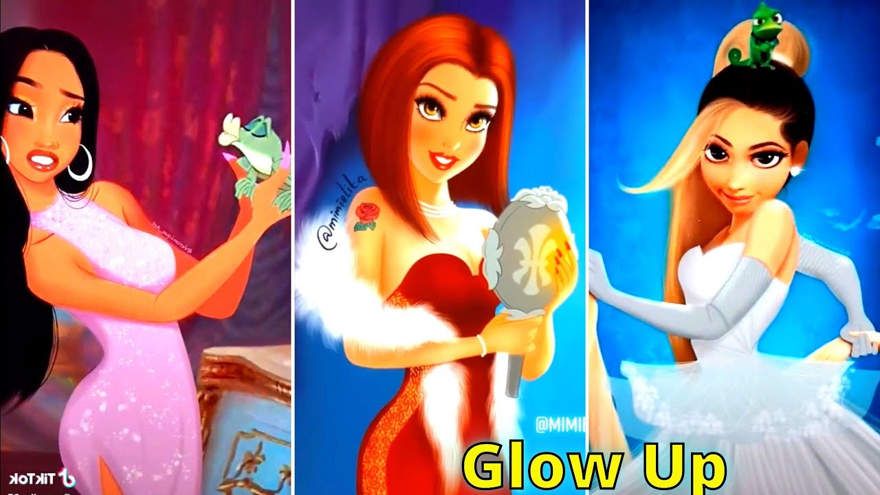 GLOW UPS DISNEY PRINCESSES. Glow Up Ariel, Rapunzel, Moana 👸