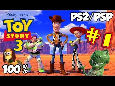 Disney's Toy Story 3 Walkthrough Part 1 - 100% (PS2, PSP) Level 1 - Western Playtime