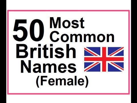 Learn English - Lesson #24: 50 Most Common British Names (female)
