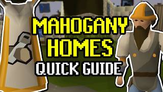 BEST Construction Training Method - Mahogany Homes Quick Guide (OSRS 2025)