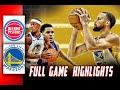 Golden State Warriors Vs Detroit Pistons NBA Full Game Highlights March 9 2025 2024 25