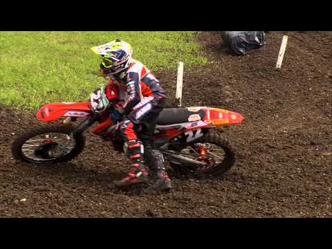 European Championship Round of Great Britain EMX125 Race 2 Highlights - motocross 2015
