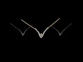 9ct Two Tone Diamond V Pendant