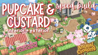 Pupcake & Custard in Animal Crossing!? Interior & Exterior Speed Build | ACNH