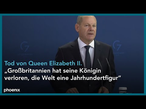 Bundeskanzler Olaf Scholz (SPD) anlässlich des Todes von Queen Elisabeth II.
