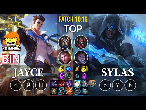 SN Bin Jayce vs Sylas Top - KR Patch 10.16
