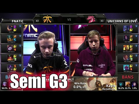 Fnatic vs Unicorns of Love | Game 3 Semi Finals S5 EU LCS Summer 2015 Playoffs | FNC vs UOL G3 SF